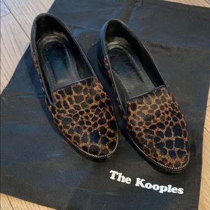 The Kooples Leopard pony hair loafers size 36